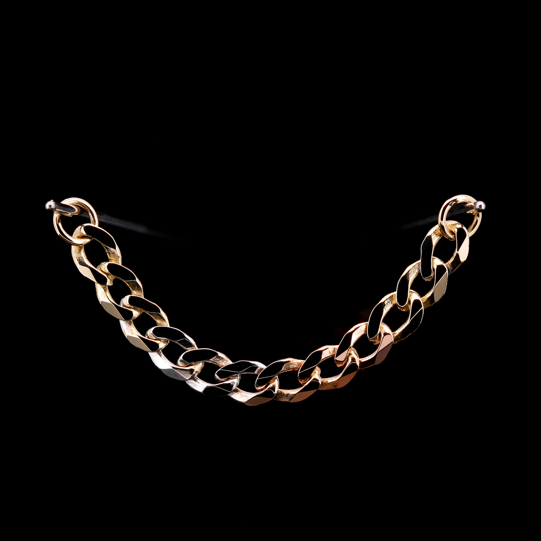 Mixed Metal "Tri-Rail Chain"