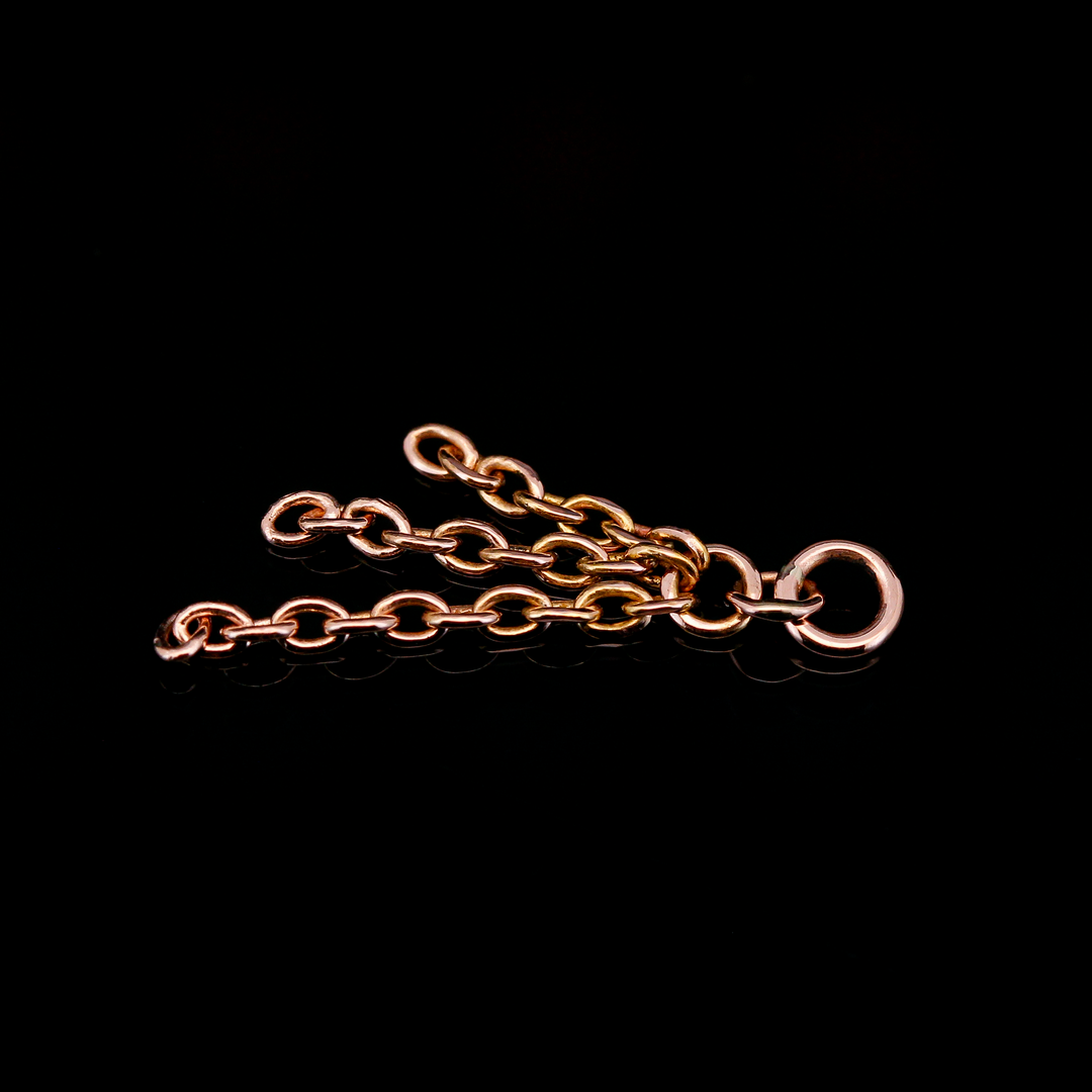Rose Gold Triple Chain Charm