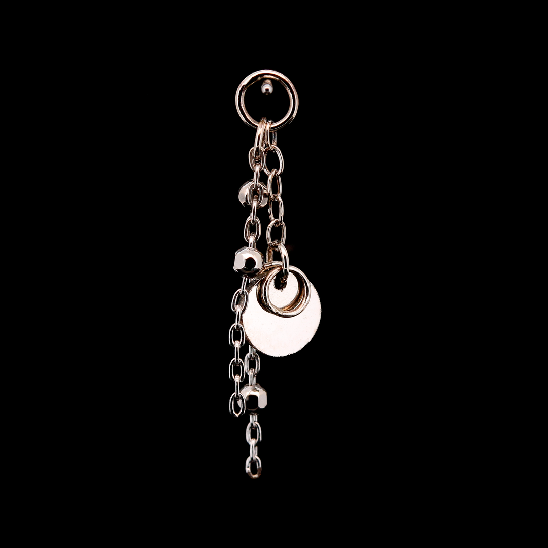 White Gold Circle Charm