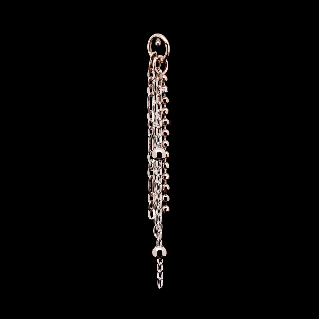 White Gold Quad Chain Charm