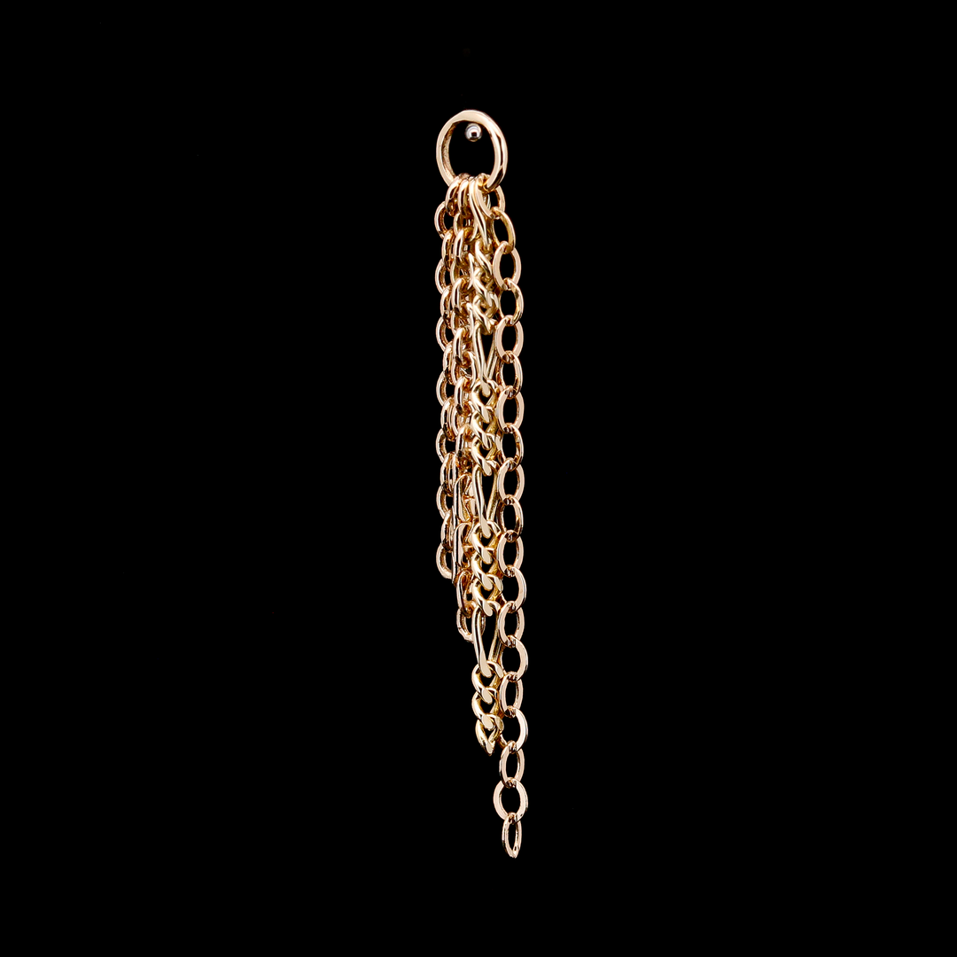 Yellow Gold Quad Chain Charm