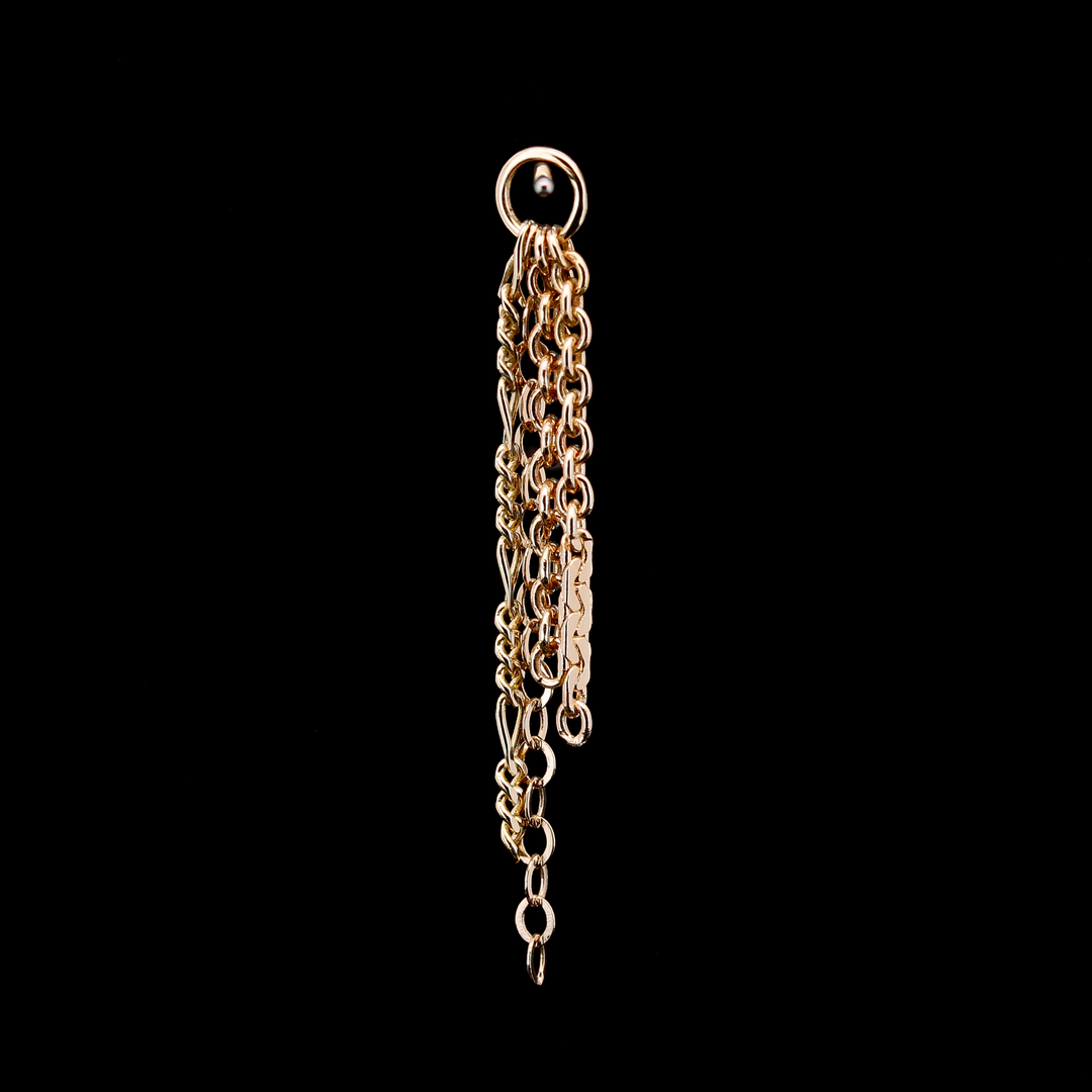 Yellow Gold Quad Chain Charm